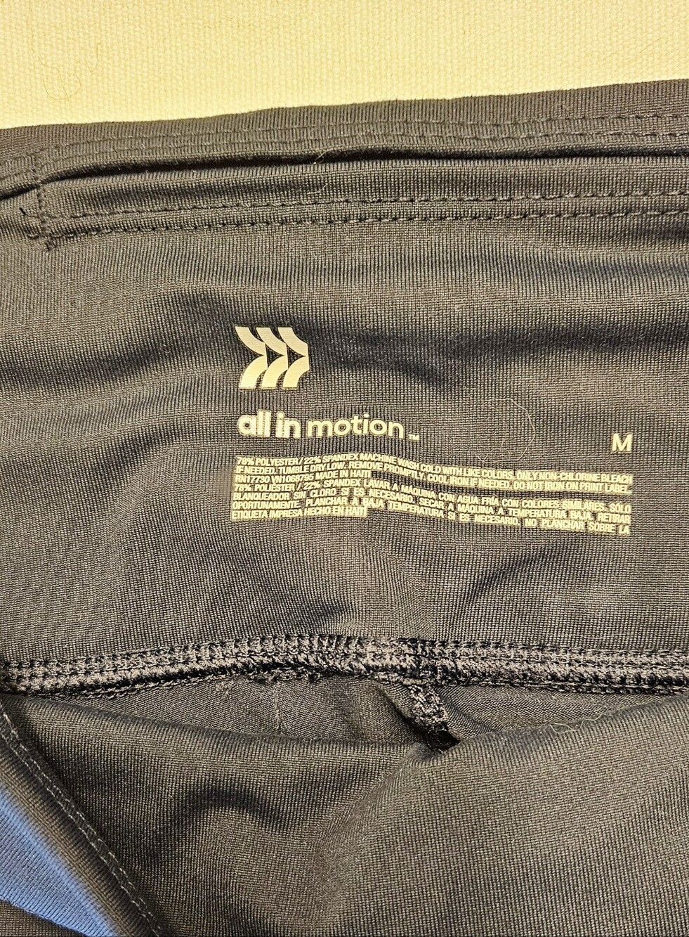 All In Motion Navy Athletic Leggings with Side Stripe - Picture 7 of 7